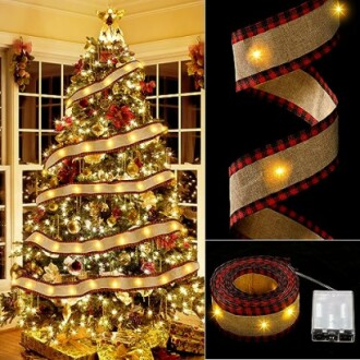 Christmas Ribbon Lights Christmas Lights 16.4 ft Glow